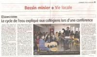 Le cycle de l'eau expliqué aux collégiens