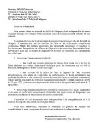 Courrier à Monsieur MESTRE Maurice